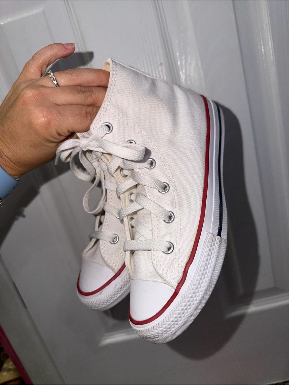 Kids White High-Top Converse